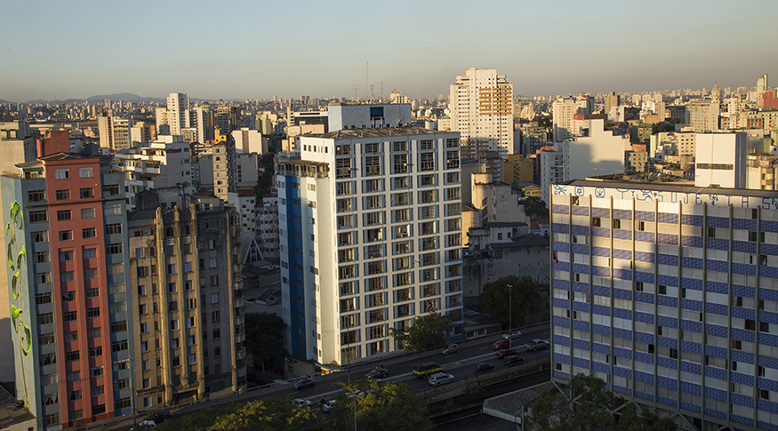 #PraCegoVer Vista aérea da cidade de São Paulo