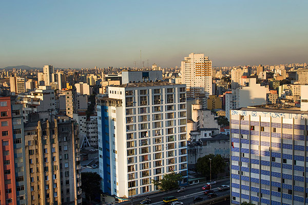 #PraCegoVer Vista aérea de São Paulo