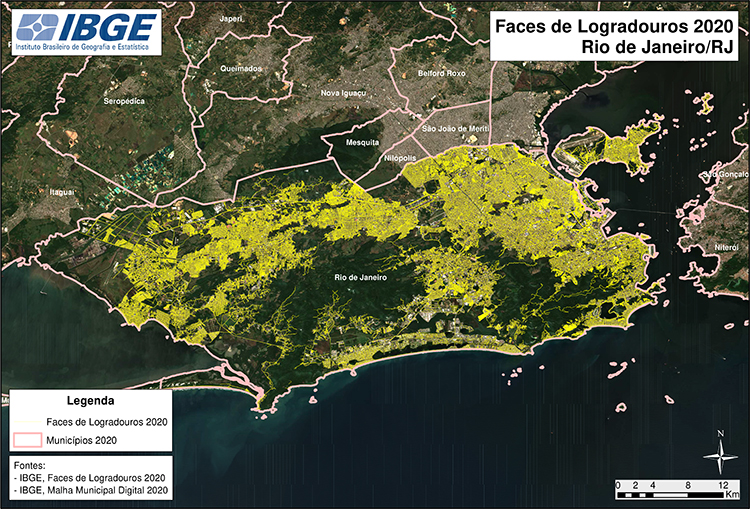 #PraTodosVerem A imagem mostra a Base de Faces de Logradouros no município do Rio de Janeiro