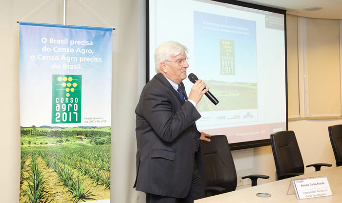 #PraCegoVer Na foto: Gerente Técnico do Censo Agropecuário, Antonio Florido
