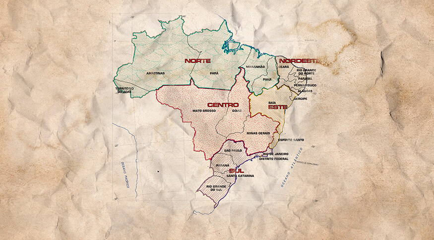 Brasil: Divisão Regional do IBGE - 1990 - Disciplina - Geografia