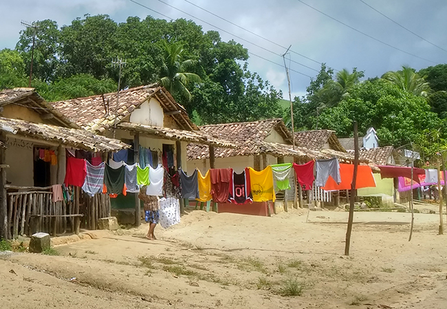 #praCegoVer Casas no setor rural de São Luís do Quitunde, em Alagoas